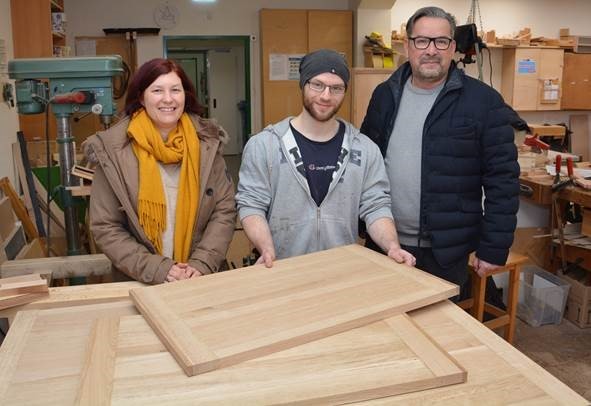 Foto von Jasmin Blume (links), Nikos Drescher (mittig) und Thomas Eichhorn (rechts).